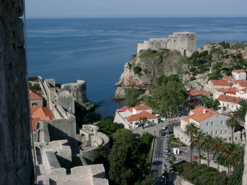 Dubrovnik: Blick zum Kastell Lovrijenac (2005)