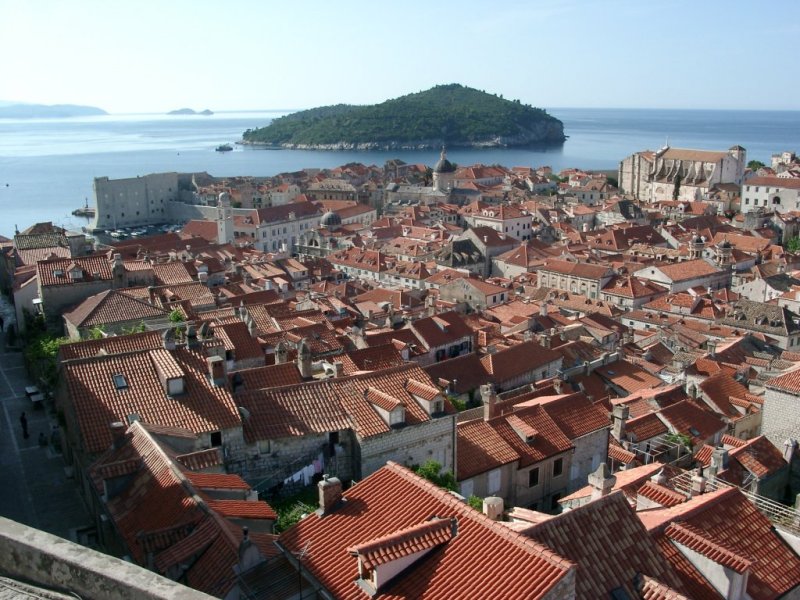 Dubrovnik: Stadtmauer, Blick über die Altstadt (2005)