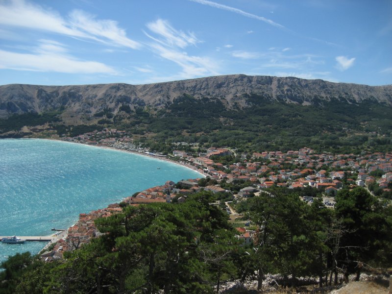 Krk: Blick auf die Bucht von Baška (2010)