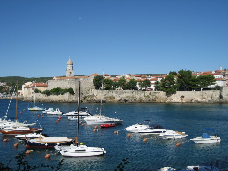 Krk (Stadt): Panorama vom Hafen (2010)