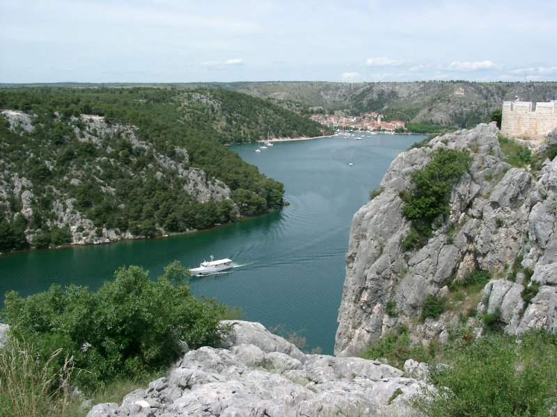 Skradin: Blick vom Rasthof an der neuen Autobahn (2006)