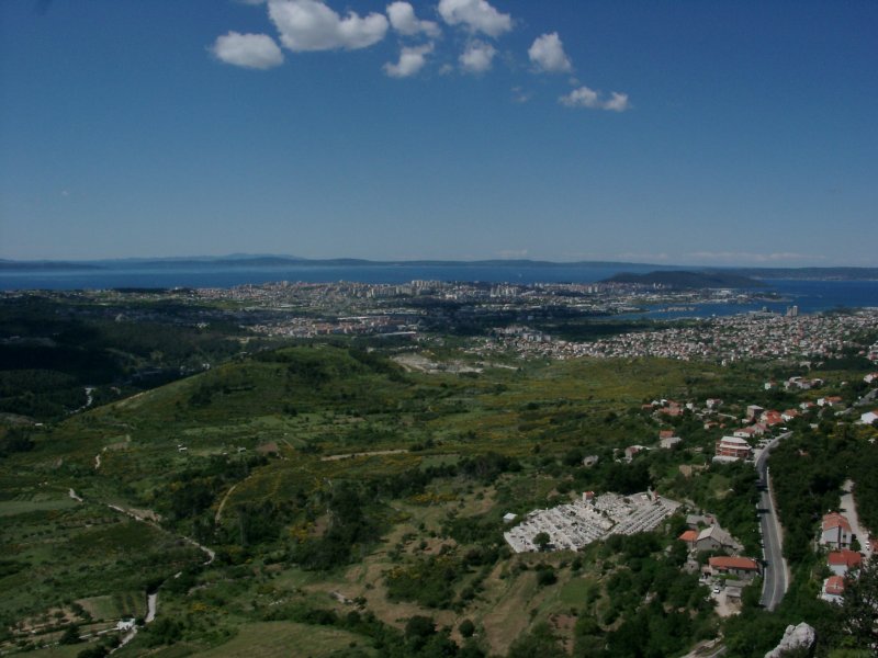 Blick von Klis auf die Bucht von Split (2006)