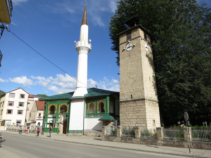 Travnik: Hadži Ali Beg-Moschee und Uhrturm (2013)